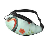 Snake And Flower Fanny Pack for Men Women, Waterproof Sports Waist Bag Fashion Belt Bag Crossbody Bags Hip Bum Bag with Adjustable Strap Large Sling Bag Purse for Travel Hiking