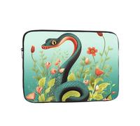 Snake and Flower Laptop Case 13 inch, Shockproof Protective Computer Sleeve Cover Water Resistant Laptop Bag Carrying Tablet Cover Briefcase Handbags Gifts for Men Women