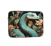 Snake and Flower Laptop Sleeve for Women Men, 10 Inch Waterproof Laptop Bag Lightweight Notebook Computer Cover Bag