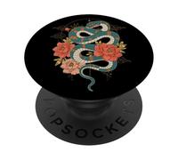 Snake and Flowers Chinese Zodiac Year 2025 Art PopSockets Adhesive PopGrip