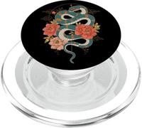 Snake and Flowers Chinese Zodiac Year 2025 Art PopSockets PopGrip for MagSafe