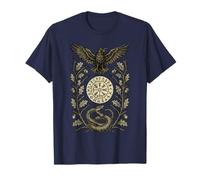 Snake and Raven Viking Pagan Tee Norse Vegvisir Forest Rune T-Shirt