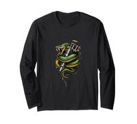 Snake and Tattoo Machine Dark Artwork Long Sleeve T-Shirt