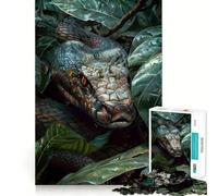 Snake behind The Leaves 1000 Piece Jigsaw Puzzles for Adults Jigsaw Mind Play Home Pastime Clean Edge Lovely Present (38x52cm)