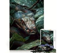 Snake behind The Leaves 1000 Piece Jigsaw Puzzles for Adults Jigsaw Mind Play Home Pastime Clean Edge Lovely Present (38x52cm)