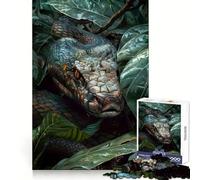 Snake behind The Leaves 1000 Piece Jigsaws for Teenagers Puzzle Boost Memory Quiet Calm Premium Cut Heartfelt Gift (50x75cm)