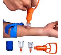 Snake Bite Kit, Bee Sting Kit, Emergency First Aid Supplies, Venom Extractor Suction Pump, Bite and Sting First Aid for Hiking, Backpacking and Camping. Includes Bonus CPR Face Shield (Orange)