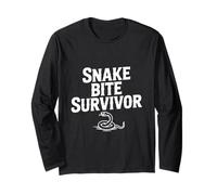 Snake Bite Survivor Funny Wildlife Adventure Lover Long Sleeve T-Shirt