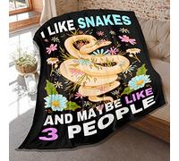 Snake Blanket,Gift for Child, I like Snakes and Maybe Like 3 People Blankets Soft Flannel Bed Throws Lightweight Cozy Fluffy Plush Decorative Quilts 50 x 40 in S for Kids