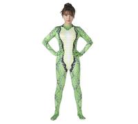 Snake Bodysuits Adults Halloween Costumes Stretch Tights Lifelike Snake Print One-piece Body Suit Jumpsuit Animal Theme Party Cosplay Game Snake Dress Up Suits Fancy Dress Outfit for Men Women