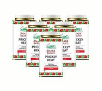 SNAKE BRAND Prickly Heat Cooling Body Powder 140g (Classic, Pack of 6)
