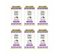 SNAKE BRAND Prickly Heat Cooling Body Powder Relaxing Lavender 140g (6-Pack)
