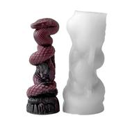Snake Carved Cylinder Silicone Pillar Molds Cylinder, B