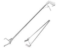 Snake Catcher, 120cm Heavy Duty Snake Tongs Reptile Eel Grabber Catcher Stainless Steel Garbage Clip Wide Jaw Handling Pliers Tool