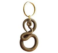 Snake Charm Keyring Key Ring - Chinese New Year Snake Keychain | Year of The Snake 2025 Keychain | Snake Shape Key Ring - 2025 Snake Year Hangable Ornament, Brass Animal Key Ring for Bag, Purse