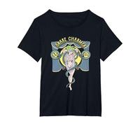 Snake Charmer Pinup Girl Carnival Sideshow Circus Freakshow T-Shirt, Women's Plus, Black, 6X
