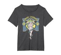 Snake Charmer Pinup Girl Carnival Sideshow Circus Freakshow T-Shirt, Women's Plus, Dark Heather Grey, 3X