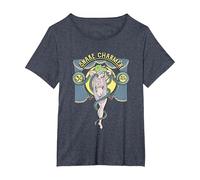Snake Charmer Pinup Girl Carnival Sideshow Circus Freakshow T-Shirt, Women's Plus, Heather Blue, 2X