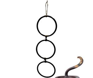 Snake Climbing Accessories - Flexible Hoop Chain Jungle Climber | Corn Snake Habitat Toys, Reptile Hanging Decoration For Vivarium Setup, Amphibian Home Décor, Terrarium Vines For Lizards & Snakes