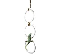 Snake Climbing Accessories - Reptile Climbing Decor - Swing Hoop Chain Interactive Pet Playground Toy for Amphibian Habitat Home Indoor