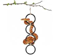 Snake Climbing Accessories, Snake Climbing Rings Adjustable Ball Python Tank Accessories Reptile Enrichment Toys for Corn Snakes Bearded Dragon,Chameleon,Iguana,Gecko,Lizard 4.3 Inch Diameter, Black