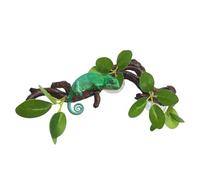 Snake Climbing Branch, Reptile Climbing Branch Log - Suction Cup Terrarium Decoration Resin & PP | Snake, Lizard & Chameleon Tank Accessory For Bearded Dragon Habitat & Cage Setup