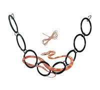 Snake Climbing Chain Toy, Interactive Climbing Rings, 30cm, Corn Snake Activity Decor, Reptile Habitat Accessories, Easy Installation, For All Kinds Of Small Reptiles