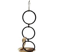 Snake Climbing Ring - Adjustable Training Accessory & Playground For Royal Pythons And Wheat Snakes | Flexible PP Material, 3 Ring Set, Black And White | Enriched Toy