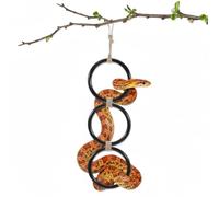 Snake Climbing Rings, Ball Python Tank Accessories, Reptile Enrichment Toys, Corn Snake Playground Climbing Toy for Bearded Dragon,Chameleon,Iguana,Gecko,Lizard 4.3 Inch Diameter, Black