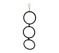 Snake Climbing Rings, Hermit Supplies, Reptile Tank Accessories, Easy to Install, Sturdy Metal, for Ball Pythons, Black