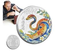 Snake Coin, 2025 Chinese Year of the Snake Coin,Chinese Collectible Coin - Double Sided New Year Coin, Iron Coin with Snake Coin for a