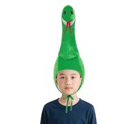 Snake Costume Hat for Adults Kids Funny Plush Snake Hat Snakes Headpiece Animal Costume Hats Dress Up Party Headwear Novelty Cosplay Props for Animal-Themed Party Cosplay Halloween Costume (Green, L)