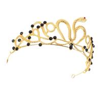 Snake Crown for Women Rhinestone Bridal Wedding Tiara Headband | Alloy and Plastic Build, Golden Egyptian Design, Lightweight Secure Fit, Bride and Party Wear