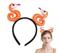 Snake Decoration Headband, Christmas Prop Headband, Toy Snake Headband, Novelty Plush Headband, Plush Holiday Headband, Snake Photography Props