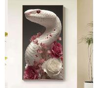 Snake Diamond Art Kits Adults, Diamond Painting Animal Crystal Art Kits for Adults Beginners Full Square Drill Gem Painitngs Cross Embroidery Kits Crafts Pictures, Gifts for Women 100x200cm bd89-8