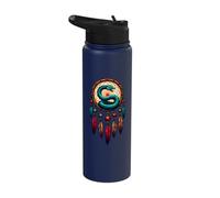 Snake Dreamcatcher Native American Indian Feathers Arts Stainless Steel Insulated Water Bottle