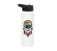 Snake Dreamcatcher Native American Indian Feathers Arts Stainless Steel Insulated Water Bottle