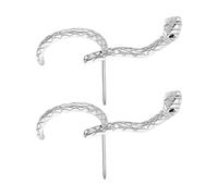 Snake Ear Cuff Small Alloy Jewelry Fashion Accessories Cartilage Goth Stud Earrings for Women and Mothers Home Daily Travel Date Wedding Party Birthday Holiday, Siehe Beschreibung, Alloy Steel, No