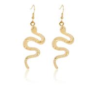 Snake Earrings, Ear Hook Style Gold Snake Dangle Earrings for Women Serpent Studs Earrings Snake Drop Jewelry Punk Statement Earrings Medusa Accessories Gift for Birthday Anniversary Halloween