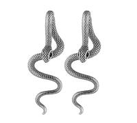 Snake Earrings | Snake Dangle| Alloy Drop Earrings 2.83in Lightweight Design | Elegant Gold & Silver Statement Accessories for Women’s Outfits, Gifting, Daily Wear & Special Occasions