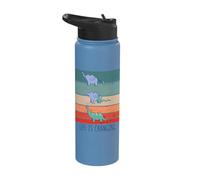 Snake eats Elephant and Becomes a Dinosaur Prehistoric Dino Stainless Steel Insulated Water Bottle