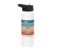Snake eats Elephant and Becomes a Dinosaur Prehistoric Dino Stainless Steel Insulated Water Bottle