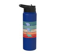 Snake eats Elephant and Becomes a Dinosaur Prehistoric Dino Stainless Steel Insulated Water Bottle