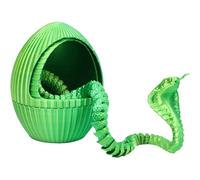 Snake Egg - 3D Print Flexible Animal Figure, Cute Gear Egg Desk Decoration, Fidget Snake Joints | Modern Decoration Snake Toy for Executive Offices for Relaxing and