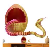 Snake Egg - Flexible Snake Executive Desk Toy, Printed Snake with Gear Egg Flexible Animals Cute Egg Figure for Desk Decoration