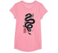 Snake Eyes Coiled Dragon T-Shirt, Girls, Pink, Small