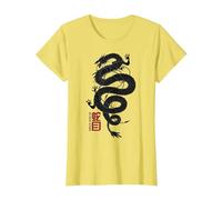 Snake Eyes Coiled Dragon T-Shirt, Women, Lemon Yellow, Medium
