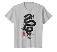 Snake Eyes Coiled Dragon T-Shirt, Youth, Silver Grey, X-Small