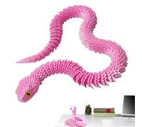 Snake Fidget Toy - 3D Printed Animal, Realistic Snake Gadget Desk Prank, Flexible 3D Toy for Bedroom, Car Dashboard, Table Tops, Bookshelf