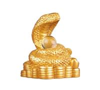 Snake Figurine 2025 Year of The Snake Statue, Chinese New Year Feng Shui Lucky Wealth Sculpture, Collectible Figurines, Resin Home Decor, Aesthetic Table Centre Piece Decoration